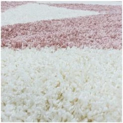 Tapis BOBOCHIC - Tapis Shaggy Rond SIDI Motif Graphique 80x80 Rose - Rose -BOBOCHIC Soldes 2022 48840910 4