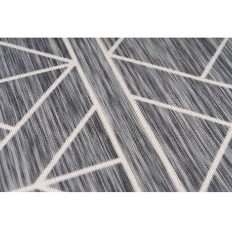 Tapis D'extérieur BOBOCHIC - Tapis Poil Court Rectangulaire TALIA Motif Losanges 120x180 Anthracite - Anthracite 5 Tapis D'extérieur BOBOCHIC - Tapis Poil Court Rectangulaire TALIA Motif Losanges 120x180 Anthracite - Anthracite – Image 3