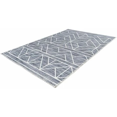 Tapis D'extérieur BOBOCHIC - Tapis Poil Court Rectangulaire TALIA Motif Losanges 120x180 Anthracite - Anthracite 6 Tapis D'extérieur BOBOCHIC - Tapis Poil Court Rectangulaire TALIA Motif Losanges 120x180 Anthracite - Anthracite – Image 4