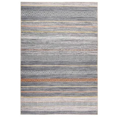 Tapis BOBOCHIC - Tapis Poil Court Rectangulaire HIRAJ Motif Rayures Multicolor 75x150 Multicolore - Multicolore 3 Tapis BOBOCHIC - Tapis Poil Court Rectangulaire HIRAJ Motif Rayures Multicolor 75x150 Multicolore - Multicolore