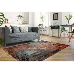 Tapis BOBOCHIC - Tapis Poil Court Rectangulaire TILIA Motif Vintage Multicolor 80x150 Beige - Beige -BOBOCHIC Soldes 2022 49449895 2