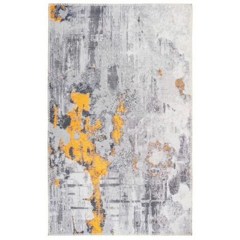 Tapis BOBOCHIC - Tapis Poil Court Rectangulaire YAURI Motif Vintage 80x150 Gris - Gris 3 Tapis BOBOCHIC - Tapis Poil Court Rectangulaire YAURI Motif Vintage 80x150 Gris - Gris