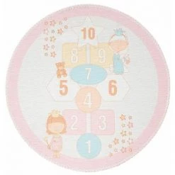 Tapis Enfant BOBOCHIC - Tapis Poil Court Rond KLARISSA Motif Graphique 160 Multicolore - Multicolore