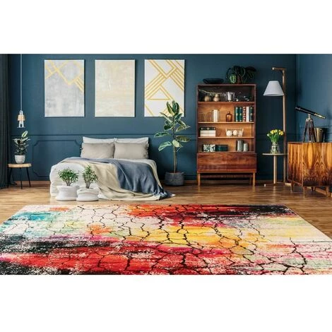 Tapis BOBOCHIC - Tapis Poil Court Rectangulaire GENIA Motif Graphique Multicolor 120x170 Multicolore - Multicolore 4 Tapis BOBOCHIC - Tapis Poil Court Rectangulaire GENIA Motif Graphique Multicolor 120x170 Multicolore - Multicolore – Image 2