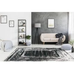 Tapis BOBOCHIC - Tapis Poil Court Rectangulaire ILONA Motif Vintage 80x150 Noir + Blanc - Noir + Blanc 7 Tapis BOBOCHIC - Tapis Poil Court Rectangulaire ILONA Motif Vintage 80x150 Noir + Blanc - Noir + Blanc -BOBOCHIC Soldes 2022 49449970 2