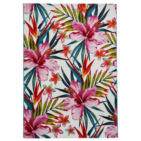 Tapis BOBOCHIC - Tapis Poils Courts CUBA Motif Floral 80x150 Multicolore 3 Tapis BOBOCHIC - Tapis Poils Courts CUBA Motif Floral 80x150 Multicolore