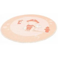 Tapis Enfant BOBOCHIC - Tapis Poil Court Rond KASAP Motif Graphique 160 Marron - Marron -BOBOCHIC Soldes 2022 49450049 4
