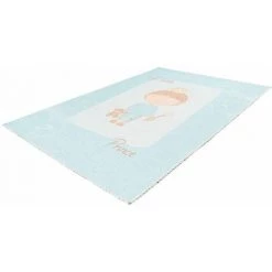 Tapis Enfant BOBOCHIC - Tapis Poil Court Rectangulaire SAMANTHA Motif Graphique 80x150 Bleu - Bleu -BOBOCHIC Soldes 2022 49450050 4