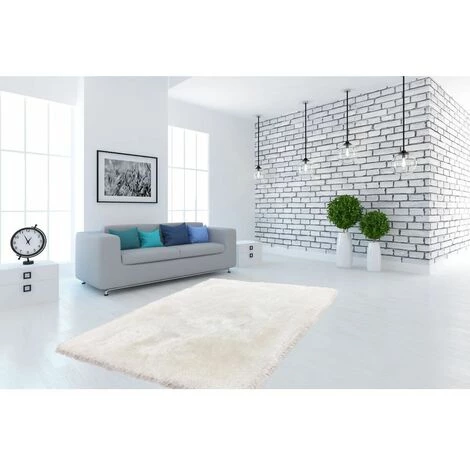 Tapis BOBOCHIC - Tapis Poil Shaggy Rectangulaire DESPA Uni 120x170 Blanc - Blanc 4 Tapis BOBOCHIC - Tapis Poil Shaggy Rectangulaire DESPA Uni 120x170 Blanc - Blanc – Image 2