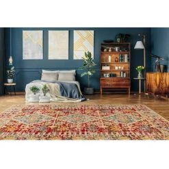 Tapis BOBOCHIC - Tapis Poil Court Rectangulaire YASMINA Motif Oriental Multicolor 200x290 Multicolore - Multicolore -BOBOCHIC Soldes 2022 49450127 2