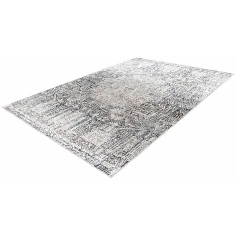 Tapis BOBOCHIC - Tapis Poil Court Rectangulaire TIZI Motif Berbère 80x150 Gris - Gris 6 Tapis BOBOCHIC - Tapis Poil Court Rectangulaire TIZI Motif Berbère 80x150 Gris - Gris – Image 4