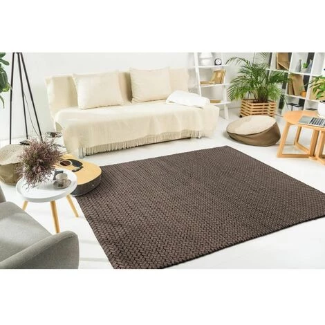 Tapis BOBOCHIC - Tapis Poil Mi-long Rectangulaire ALMACENA Uni 80x150 Taupe - Taupe 4 Tapis BOBOCHIC - Tapis Poil Mi-long Rectangulaire ALMACENA Uni 80x150 Taupe - Taupe – Image 2