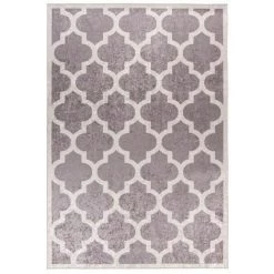 Tapis BOBOCHIC - Tapis Poil Court Rectangulaire KARAT Motif Graphique 80x150 Taupe - Taupe