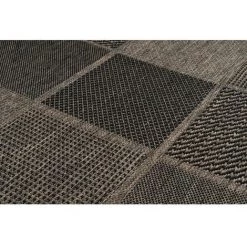 Tapis BOBOCHIC - Tapis Poil Court Rectangulaire YAKURA Motif Carreaux 80x150 Gris - Gris -BOBOCHIC Soldes 2022 49450215 3