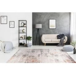 Tapis BOBOCHIC - Tapis Poil Court Rectangulaire WORKA Motif Vintage 80x150 Beige - Beige -BOBOCHIC Soldes 2022 49450251 2