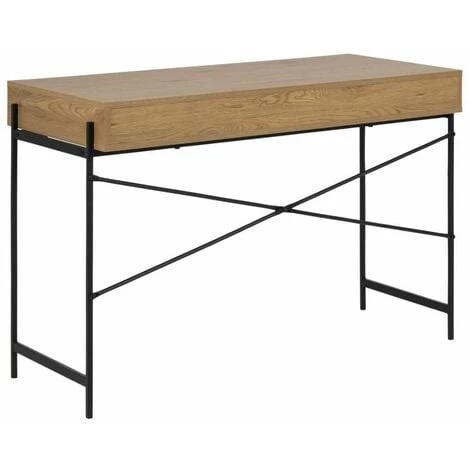 Bureau BOBOCHIC - Bureau Avec Niche PALMACO Imitation Chêne Et Noir - Chêne Et Noir 6 Bureau BOBOCHIC - Bureau Avec Niche PALMACO Imitation Chêne Et Noir - Chêne Et Noir – Image 4