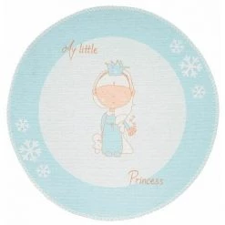 Tapis Enfant BOBOCHIC - Tapis Poil Court Rond KRISTY Motif Graphique 160 Menthe - Menthe
