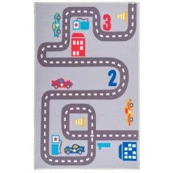 Tapis Enfant BOBOCHIC - Tapis Poil Court Rectangulaire KILOU Motif Graphique Multicolor 80x150 Multicolore - Multicolore