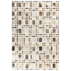 Tapis BOBOCHIC - Tapis Poil Court Rectangulaire GRETA Motif Carrés 80x150 Gris - Gris