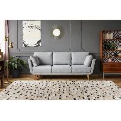 Tapis BOBOCHIC - Tapis Poil Court Rectangulaire RELIO Motif Points Multicolor 80x150 Noir - Noir -BOBOCHIC Soldes 2022 49450375 2