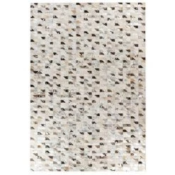 Tapis BOBOCHIC - Tapis Poil Court Rectangulaire SAFIO Motif Points Multicolor 80x150 Gris Silver - Gris Silver