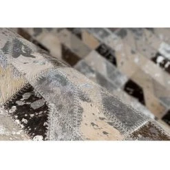 Tapis BOBOCHIC - Tapis Poil Court Rectangulaire SAFIO Motif Points Multicolor 80x150 Gris Silver - Gris Silver -BOBOCHIC Soldes 2022 49450377 3