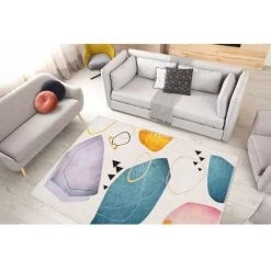 Tapis BOBOCHIC - Tapis Poil Court Rectangulaire AZIAL Motif Graphique Multicolor 80x150 Multicolore - Multicolore -BOBOCHIC Soldes 2022 49450394 2