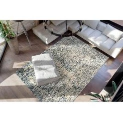 Tapis BOBOCHIC - Tapis Poil Court Rectangulaire PRIMA Motif Berbère 240x320 Bleu - Bleu -BOBOCHIC Soldes 2022 49450411 2