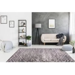 Tapis BOBOCHIC - Tapis Poil Court Rectangulaire SEBASTIAN Motif Ethnique 80x150 Taupe - Taupe -BOBOCHIC Soldes 2022 49450425 2