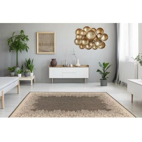 Tapis BOBOCHIC - Tapis Poil Court Rectangulaire ISTA Motif Graphique 80x150 Marron - Marron 4 Tapis BOBOCHIC - Tapis Poil Court Rectangulaire ISTA Motif Graphique 80x150 Marron - Marron – Image 2