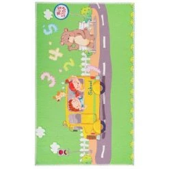 Tapis Enfant BOBOCHIC - Tapis Poil Court Rectangulaire PRATTI Motif Graphique Multicolor 80x150 Multicolore - Multicolore