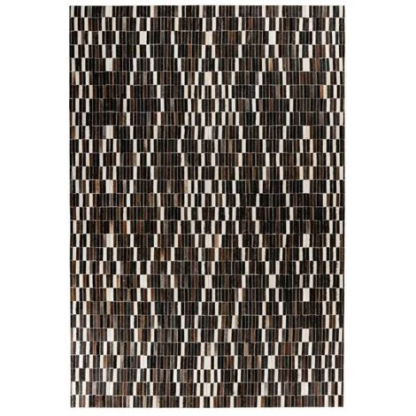 Tapis BOBOCHIC - Tapis Poil Court Rectangulaire KRISHA Motif Losanges 120x170 Noir + Blanc - Noir + Blanc 3 Tapis BOBOCHIC - Tapis Poil Court Rectangulaire KRISHA Motif Losanges 120x170 Noir + Blanc - Noir + Blanc