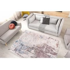 Tapis BOBOCHIC - Tapis Poil Court Rectangulaire CHALMI Motif Vintage 80x150 Gris - Gris -BOBOCHIC Soldes 2022 49450575 2