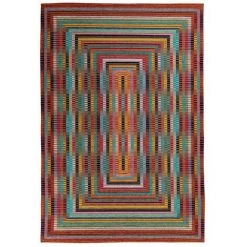 Tapis BOBOCHIC - Tapis Poil Court Rectangulaire CARRIA Motif Rayures Multicolor 120x180 Multicolore - Multicolore