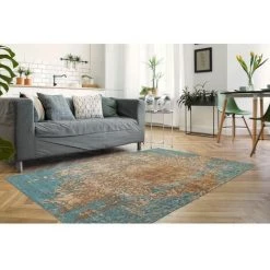 Tapis BOBOCHIC - Tapis Poil Court Rectangulaire GINA Motif Vintage 80x150 Jaune - Jaune -BOBOCHIC Soldes 2022 49450599 2