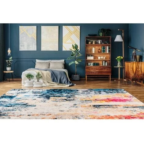 Tapis BOBOCHIC - Tapis Poil Court Rectangulaire SARILA Motif Graphique Multicolor 160x230 Multicolore - Multicolore 4 Tapis BOBOCHIC - Tapis Poil Court Rectangulaire SARILA Motif Graphique Multicolor 160x230 Multicolore - Multicolore – Image 2