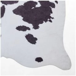 Tapis BOBOCHIC - Tapis Poils Courts SAFARI Motif Animalier 130x155 Noir + Blanc - Noir + Blanc -BOBOCHIC Soldes 2022 50681721 5