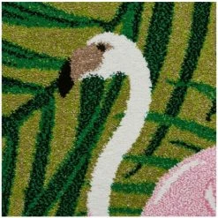 Tapis BOBOCHIC - Tapis Poils Courts TROPIQUE Motif Flamants Roses 80x150 Rose - Rose -BOBOCHIC Soldes 2022 50681726 5