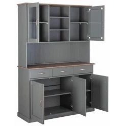 Buffets BOBOCHIC - Vaisselier SOLOGNE 130cm Gris En Bois Massif - Gris 9 Buffets BOBOCHIC - Vaisselier SOLOGNE 130cm Gris En Bois Massif - Gris -BOBOCHIC Soldes 2022 50681733 3
