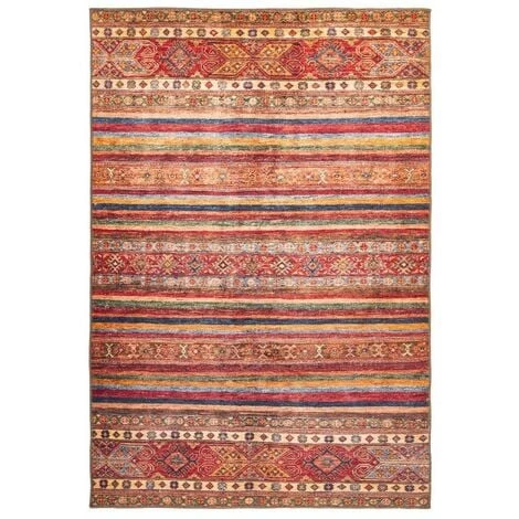 Tapis BOBOCHIC - Tapis Poil Court Rectangulaire TRAO Motif Rayures Multicolor 75x150 Multicolore - Multicolore 3 Tapis BOBOCHIC - Tapis Poil Court Rectangulaire TRAO Motif Rayures Multicolor 75x150 Multicolore - Multicolore
