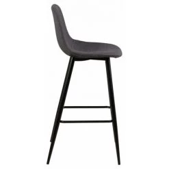 Tabouret De Bar BOBOCHIC - Tabouret De Bar 73 Cm LUTEA Pieds Métal Noir Anthracite - Anthracite -BOBOCHIC Soldes 2022 51133216 5