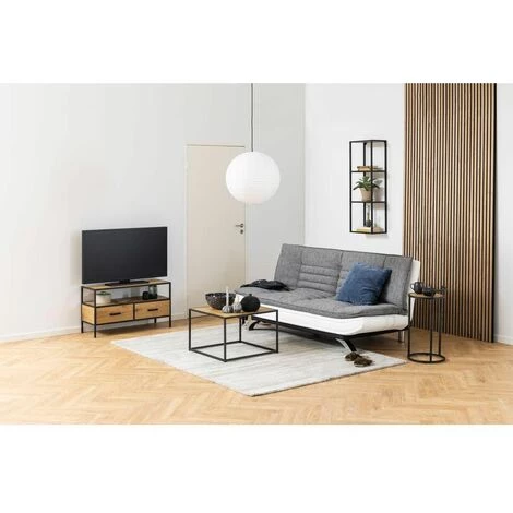 Tables Basses BOBOCHIC - Table Basse RAVEN 60 Cm Chêne Et Noir - Chêne Et Noir 4 Tables Basses BOBOCHIC - Table Basse RAVEN 60 Cm Chêne Et Noir - Chêne Et Noir â Image 2