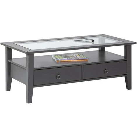 Tables Basses BOBOCHIC - Table Basse 2 Tiroirs FOLIERE Pin Massif Gris - Gris 3 Tables Basses BOBOCHIC - Table Basse 2 Tiroirs FOLIERE Pin Massif Gris - Gris