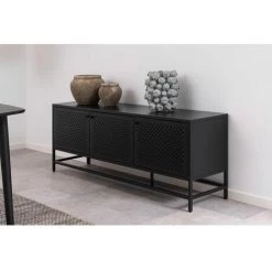 Meubles TV BOBOCHIC - Meuble TV 160 Cm AUBIN Noir - Noir 9 Meubles TV BOBOCHIC - Meuble TV 160 Cm AUBIN Noir - Noir -BOBOCHIC Soldes 2022 52520380 3