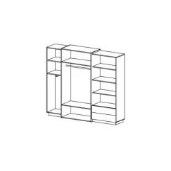 Armoires BOBOCHIC - Armoire 4 Portes 199cm SIERRO Blanc Et Chêne - Blanc Et Chêne -BOBOCHIC Soldes 2022 53079646 4