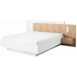 Chambre Complète BOBOCHIC - Chambre Complète SIERRO Avec Lit Coffre + Armoire + Commode - Blanc Et Chêne 9 Chambre Complète BOBOCHIC - Chambre Complète SIERRO Avec Lit Coffre + Armoire + Commode - Blanc Et Chêne -BOBOCHIC Soldes 2022 53079649 3