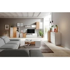 Meubles TV BOBOCHIC - Ensemble Meuble TV 220 Cm SIERRO - Blanc Et Chêne -BOBOCHIC Soldes 2022 53094488 3
