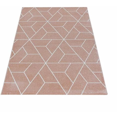 Tapis BOBOCHIC - Tapis Poils Courts OSCAR Motif Graphique 140x200 Rose - Rose 4 Tapis BOBOCHIC - Tapis Poils Courts OSCAR Motif Graphique 140x200 Rose - Rose – Image 2
