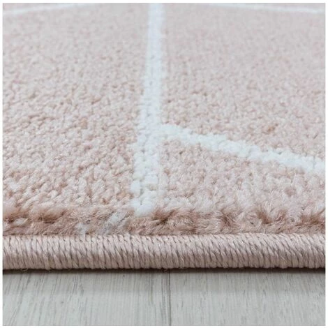 Tapis BOBOCHIC - Tapis Poils Courts OSCAR Motif Graphique 140x200 Rose - Rose 5 Tapis BOBOCHIC - Tapis Poils Courts OSCAR Motif Graphique 140x200 Rose - Rose – Image 3