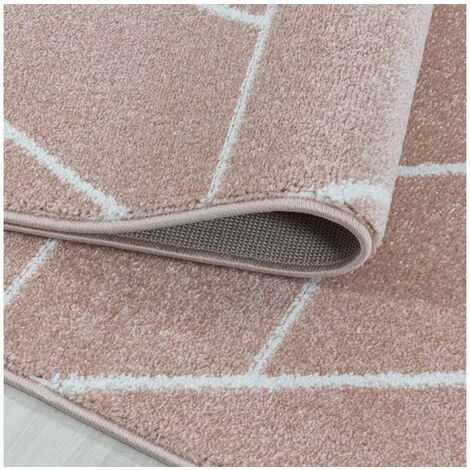 Tapis BOBOCHIC - Tapis Poils Courts OSCAR Motif Graphique 140x200 Rose - Rose 6 Tapis BOBOCHIC - Tapis Poils Courts OSCAR Motif Graphique 140x200 Rose - Rose – Image 4